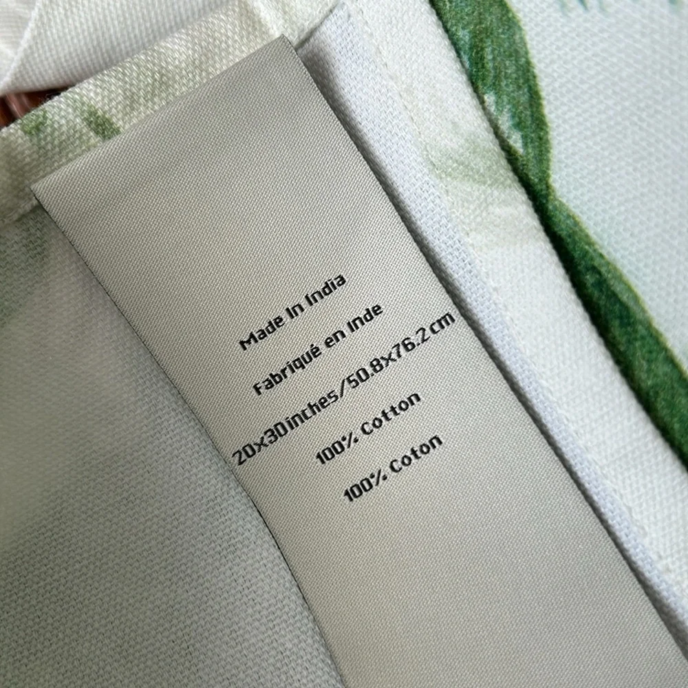 Pottery Barn vintage palm tree kitchen towels set/2
